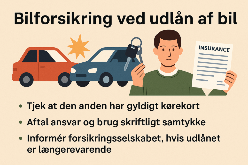 bilforsikring ved udlån af bil