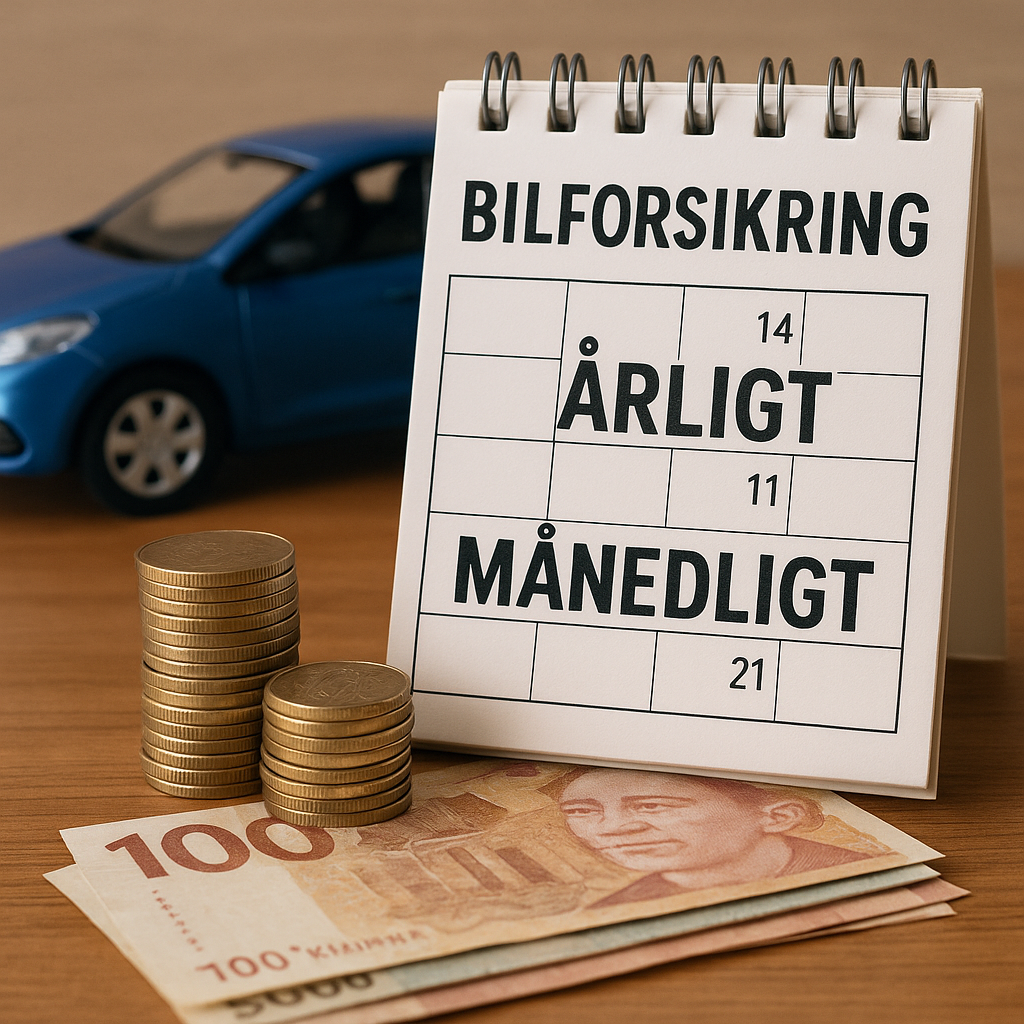 bilforsikring årligt eller månedligt betaling